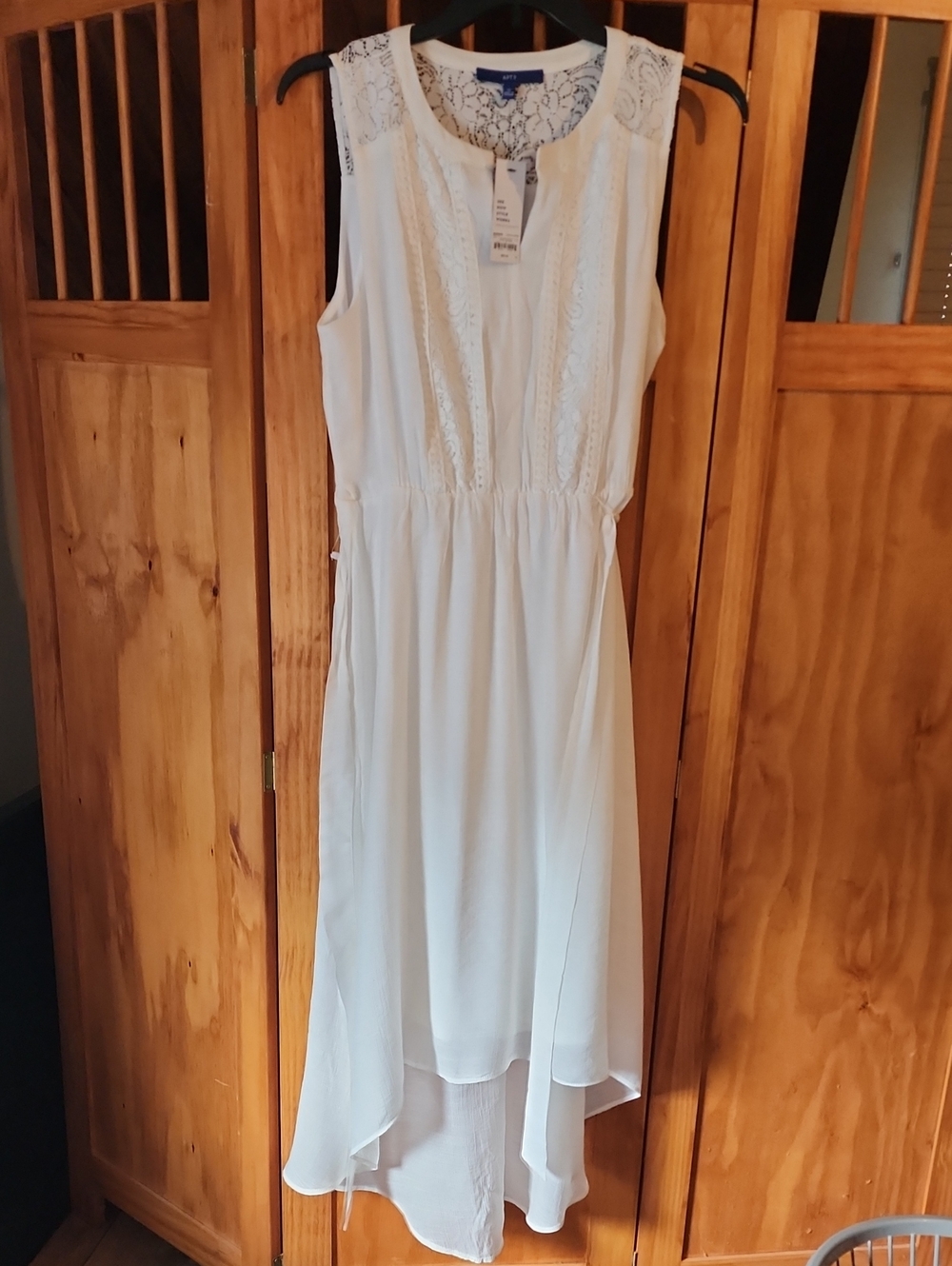 Kohl's White Lace-Back High-Low Dress